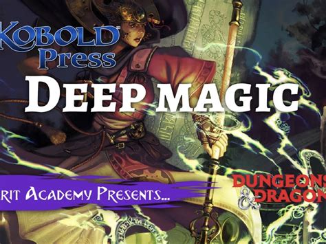 Deep magic 5e pdf kobold press
